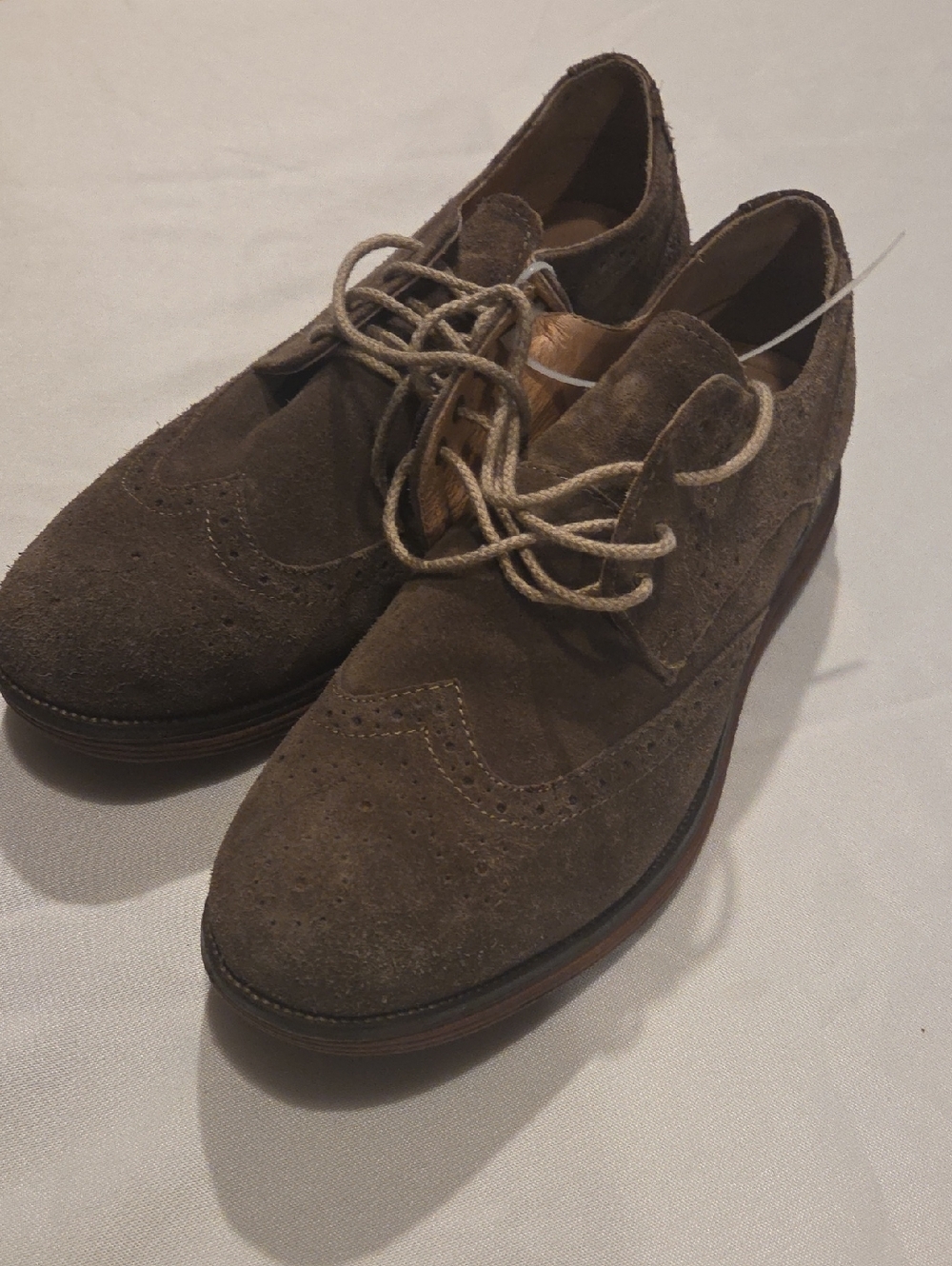Michael Shannon Brown Suede Wingtip Derby Oxfords